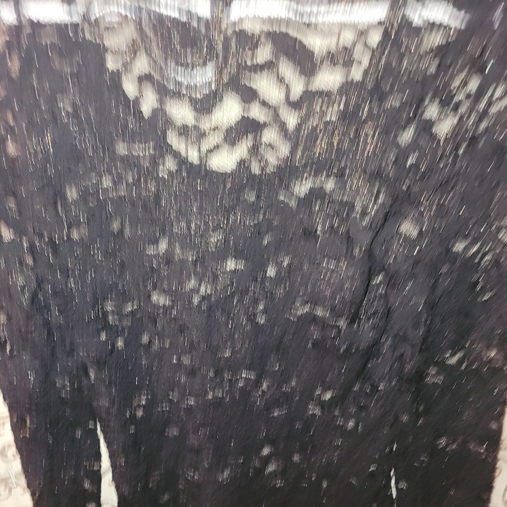 BKE black lace long sleeve NWT